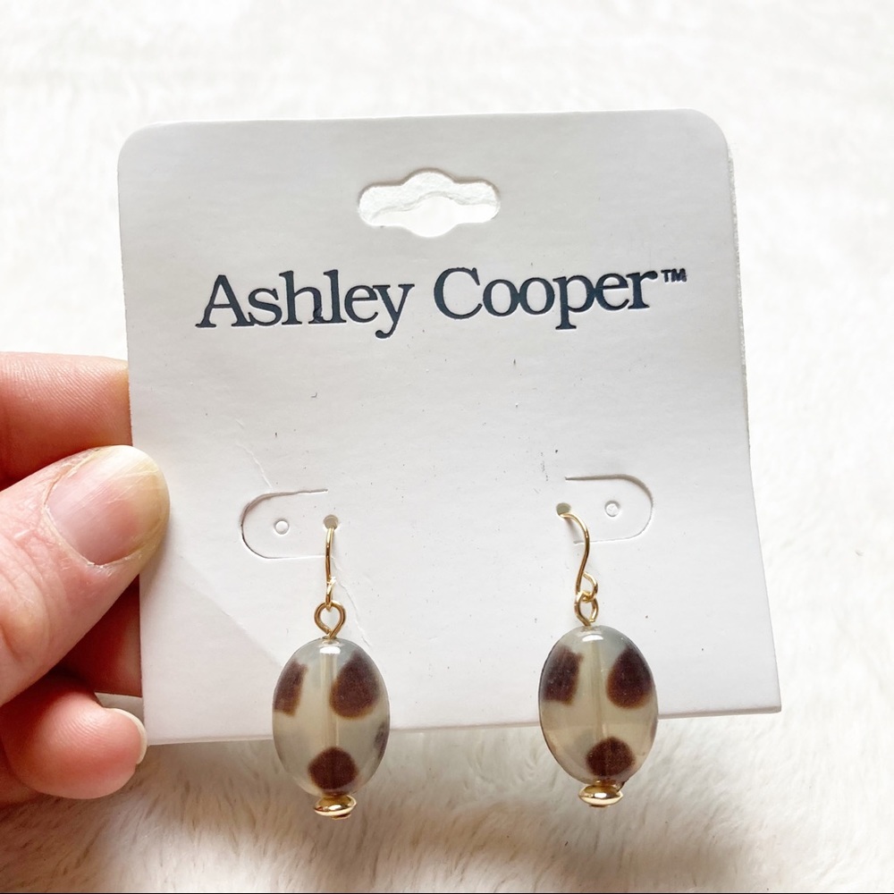 Ashley Cooper Tortoise shell drop earrings
